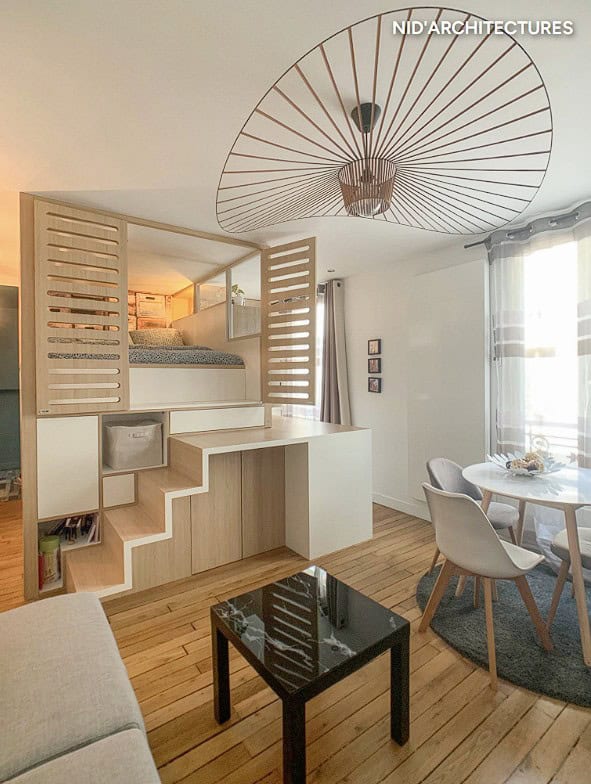Exemple de chambre cube réalisée par Nid'architectures